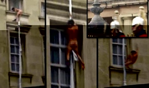 Мужчина без одежды покинул Букингемский дворец через окно