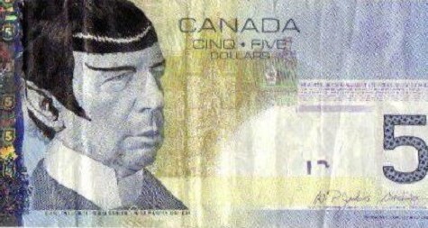 Канадцы изображают на банкнотах Леонарда Нимоя