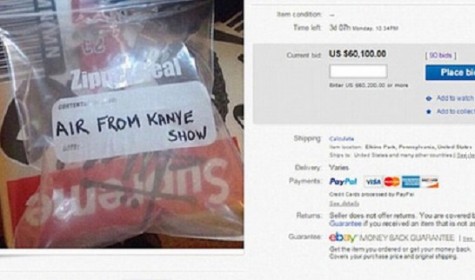 На eBay продают воздух с концерта Канье Уэста
