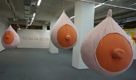 В Петербурге открыли выставку с плюшевыми грудями