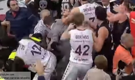 Испанские баскетболисты устроили массовую драку во время игры